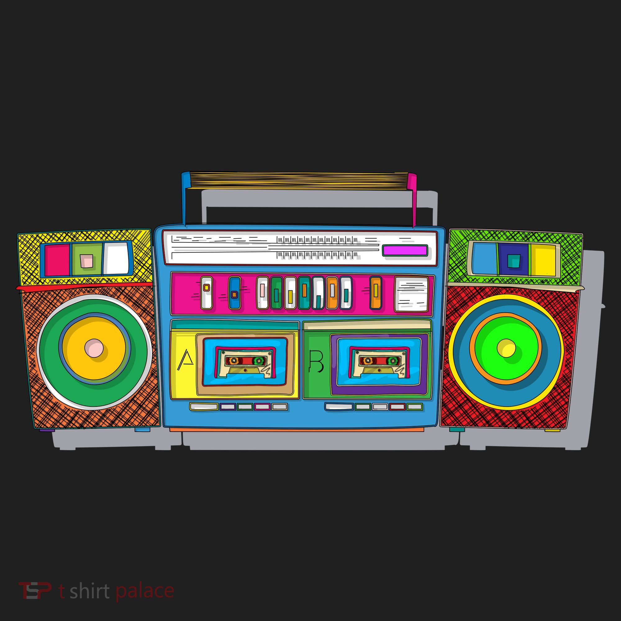 Old School Trippy Boombox Tumbler