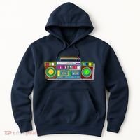 Old School Trippy Boombox Hoodie thumb 0