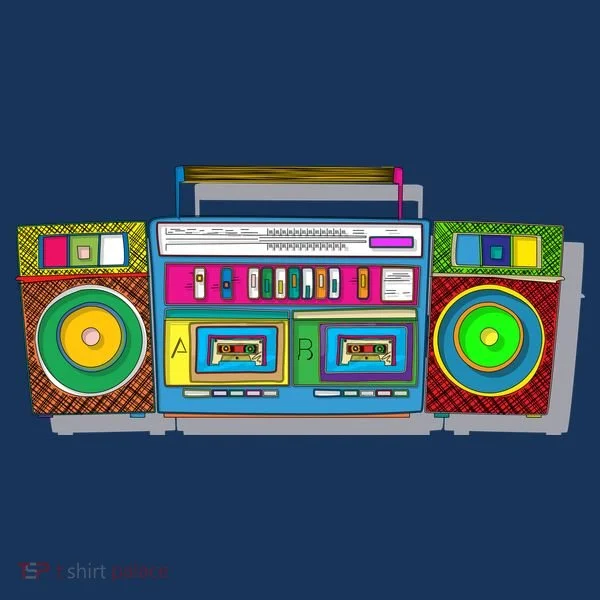 Old School Trippy Boombox Hoodie