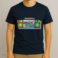 Old School Trippy Boombox T-Shirt thumb 3