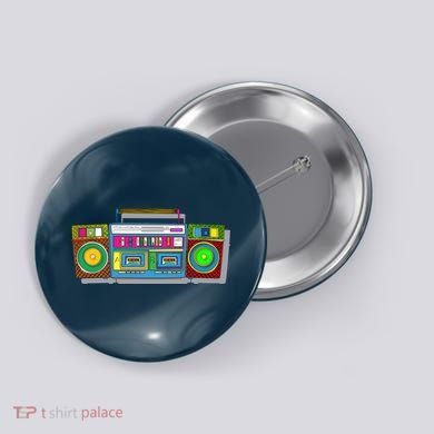 Old School Trippy Boombox Button