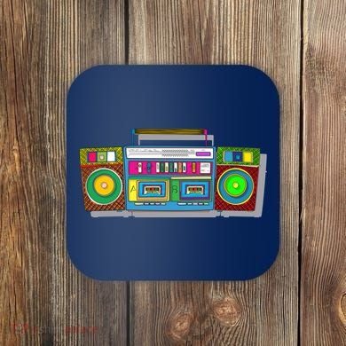 Old School Trippy Boombox Coaster
