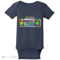 Old School Trippy Boombox Baby Bodysuit thumb 0