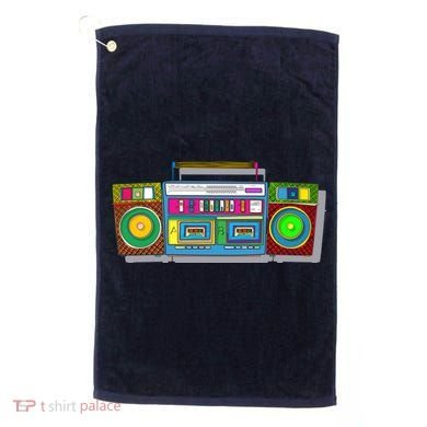 Old School Trippy Boombox Golf Towel