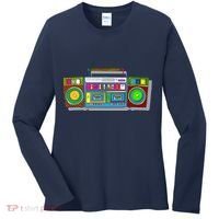 Old School Trippy Boombox Women's Long Sleeve Shirt thumb 0