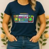 Old School Trippy Boombox Women's T-Shirt thumb 2