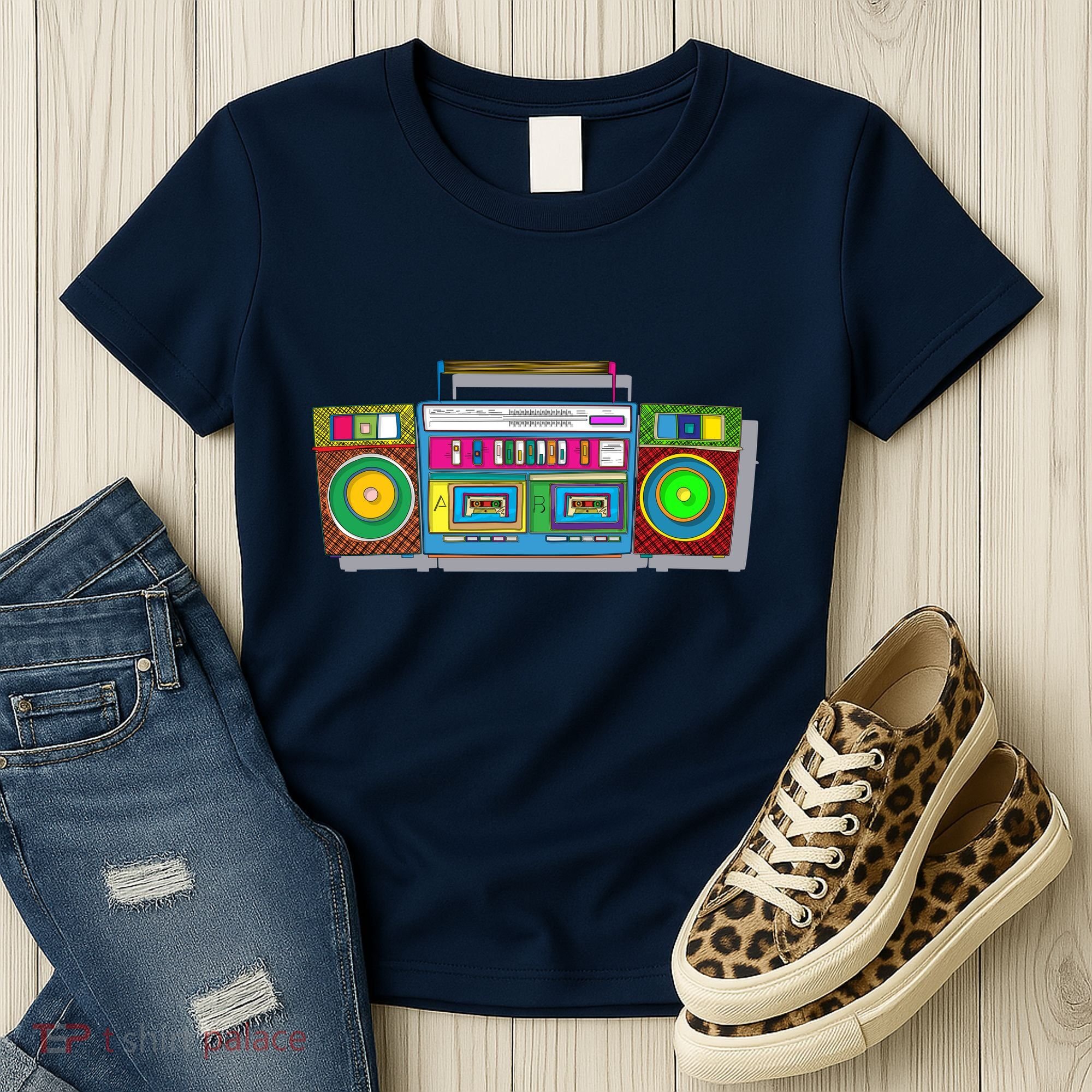 Old School Trippy Boombox Women's T-Shirt