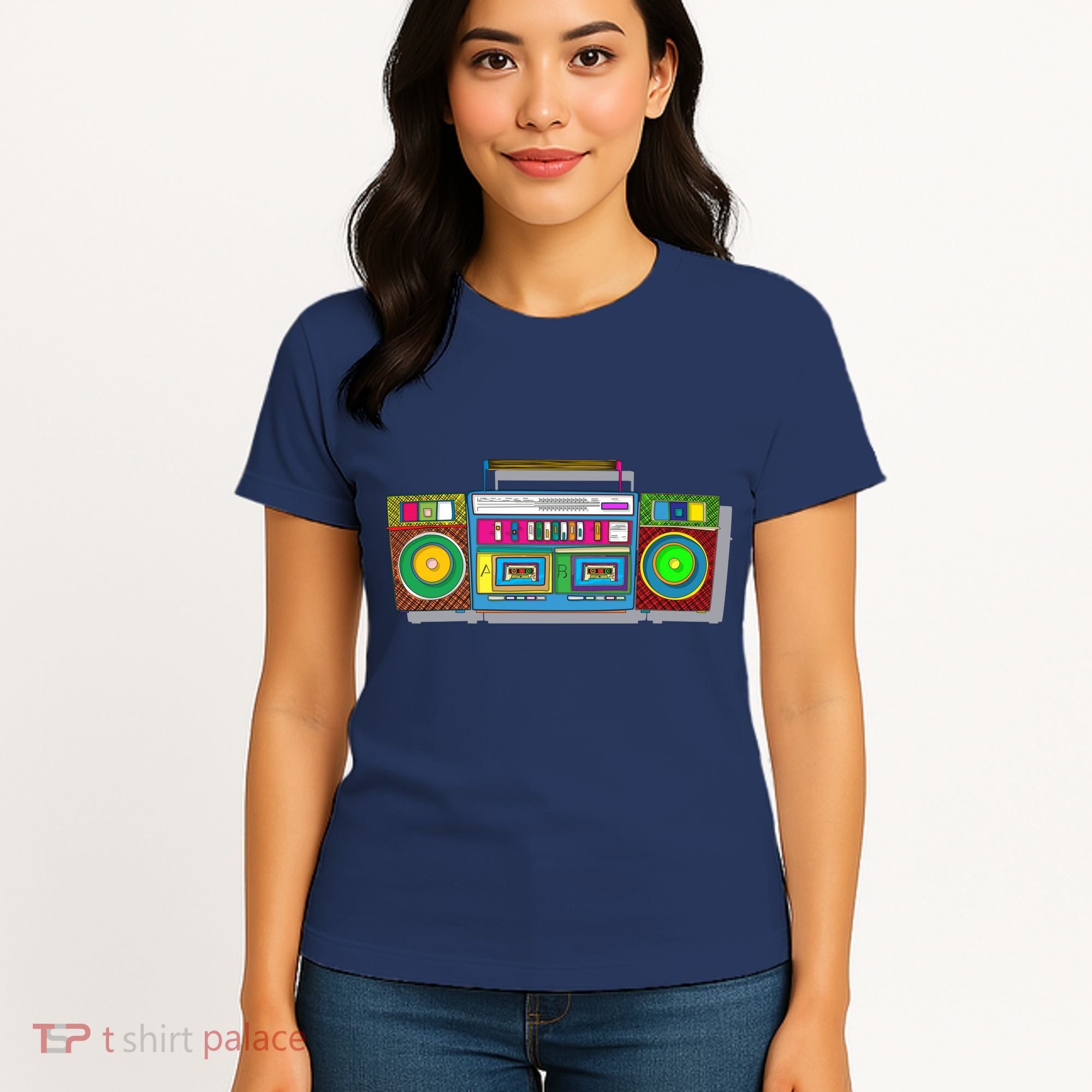 Old School Trippy Boombox Women's T-Shirt