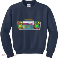 Old School Trippy Boombox Kids Sweatshirt thumb 0