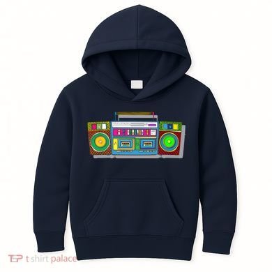 Old School Trippy Boombox Kids Hoodie