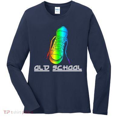 Old School Vintage Sneakers Women's Long Sleeve Shirt