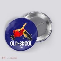 Old Skool Retro Tricycle Bike Trike Toys Button thumb 0