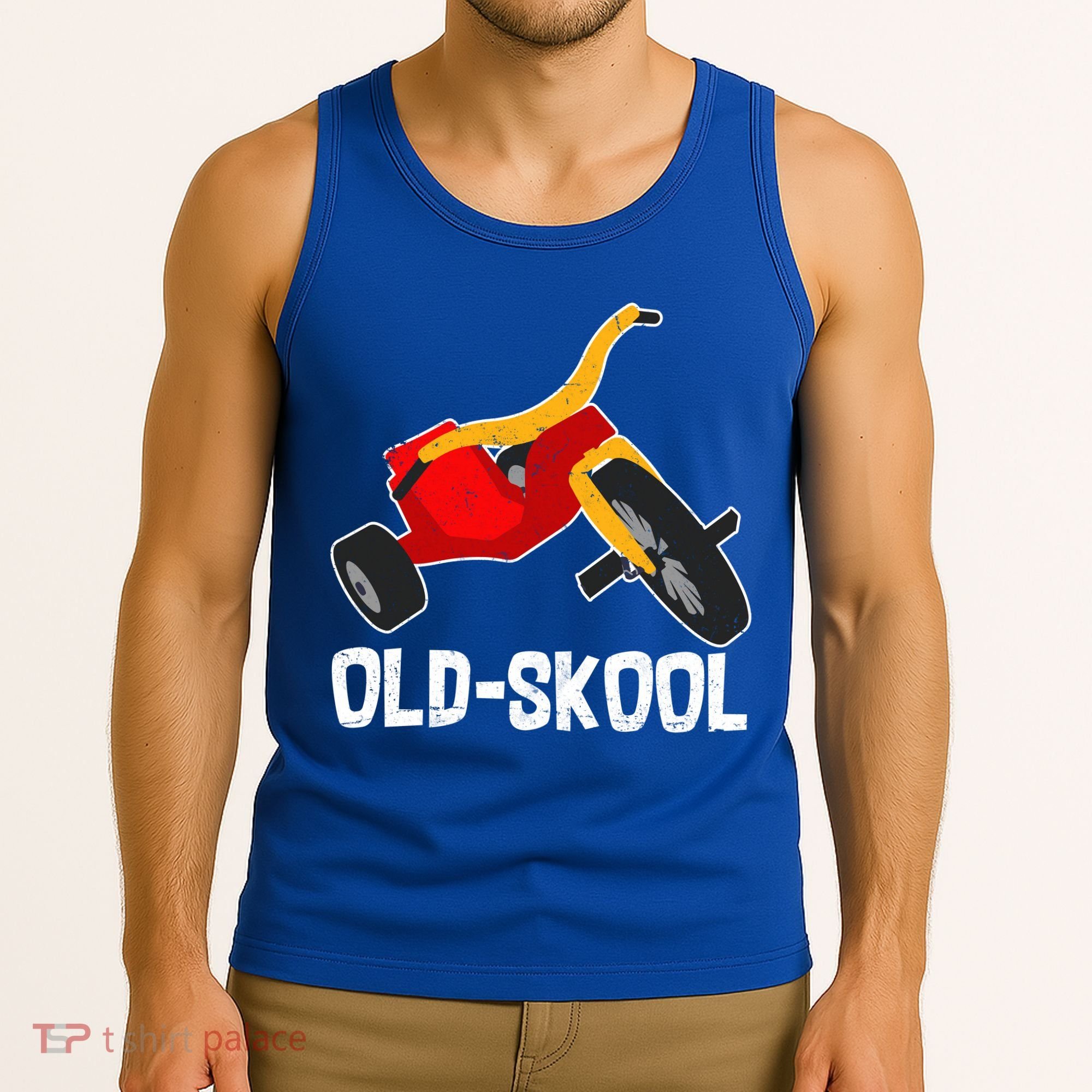 Old Skool Retro Tricycle Bike Trike Toys Tank Top