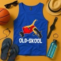 Old Skool Retro Tricycle Bike Trike Toys Tank Top thumb 4