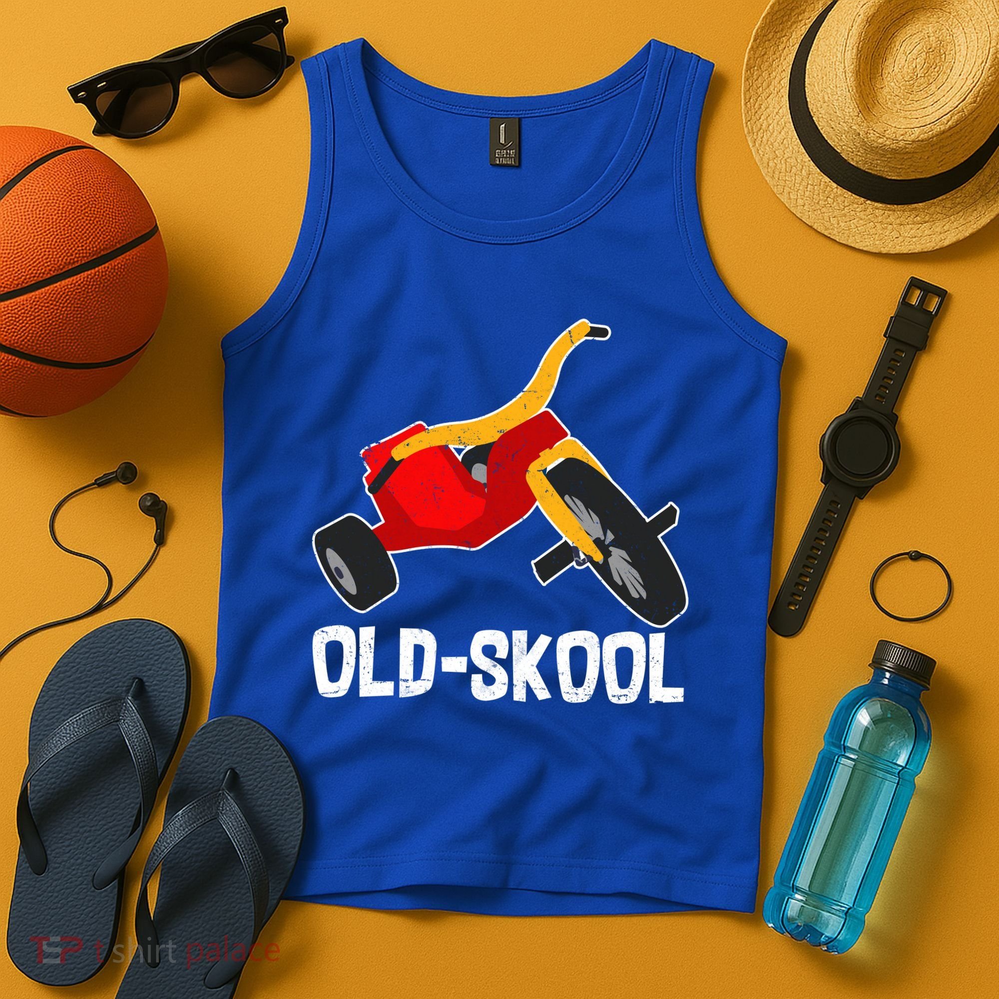 Old Skool Retro Tricycle Bike Trike Toys Tank Top