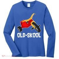 Old Skool Retro Tricycle Bike Trike Toys Women's Long Sleeve Shirt thumb 0