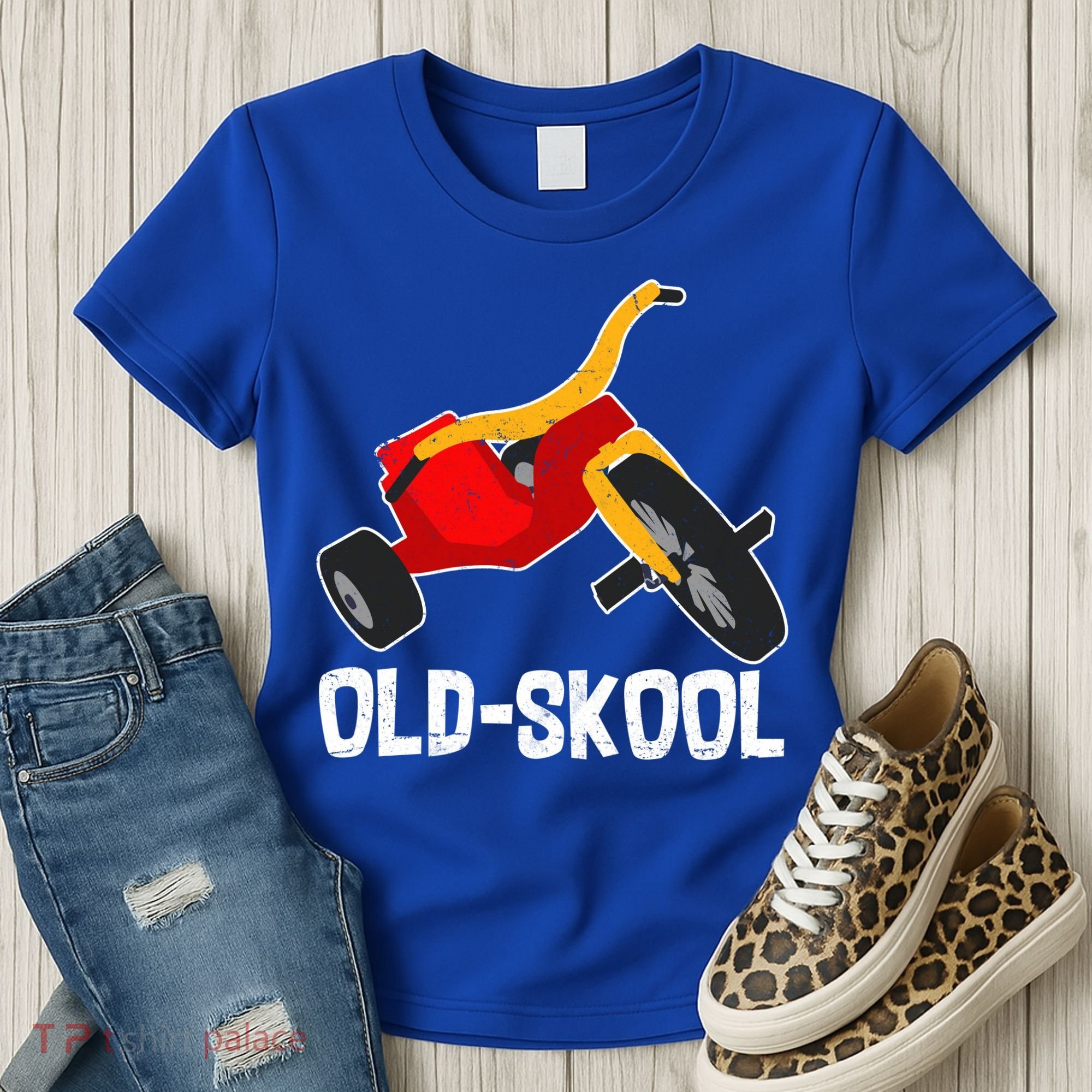 Old Skool Retro Tricycle Bike Trike Toys Women's T-Shirt