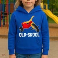 Old Skool Retro Tricycle Bike Trike Toys Kids Hoodie thumb 3