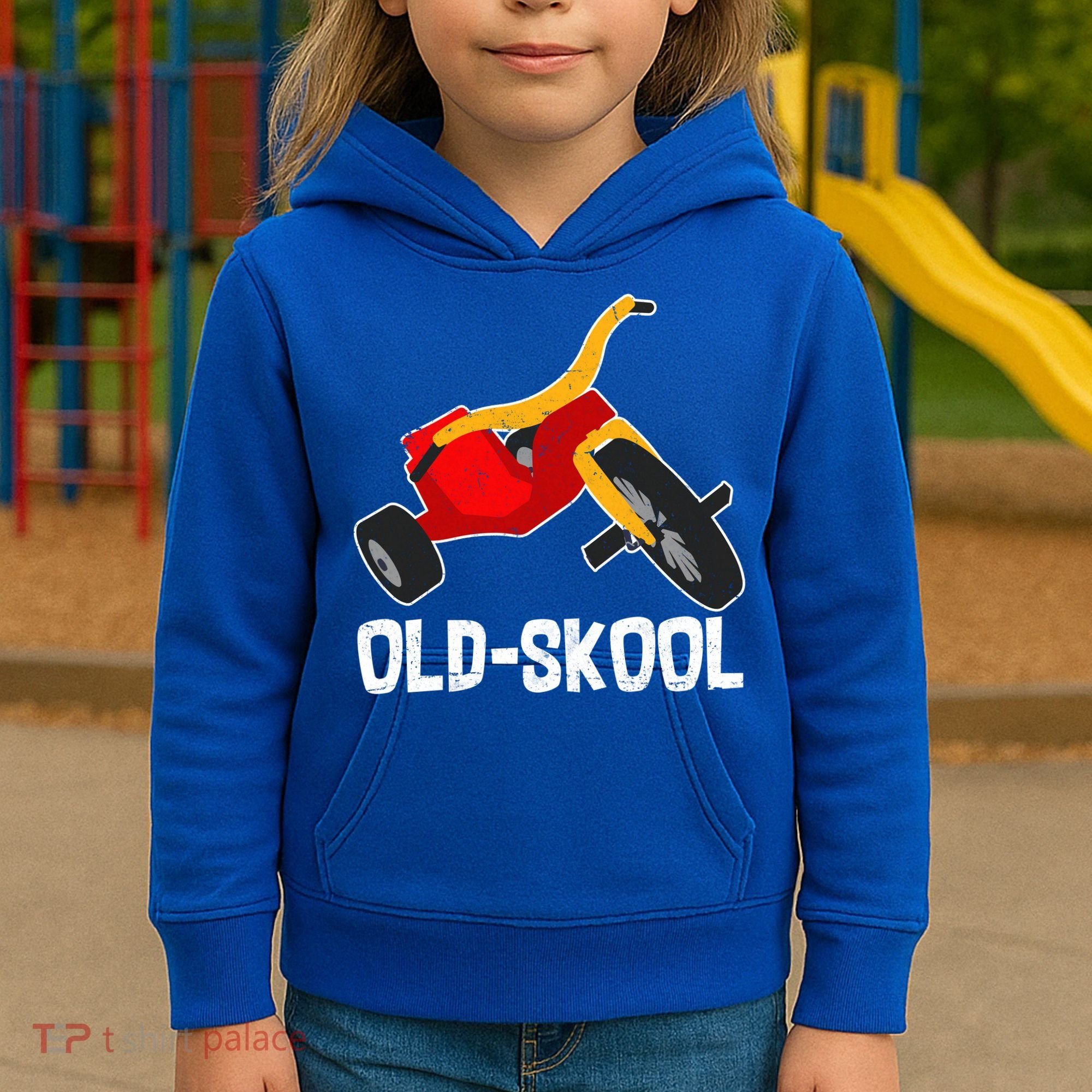 Old Skool Retro Tricycle Bike Trike Toys Kids Hoodie