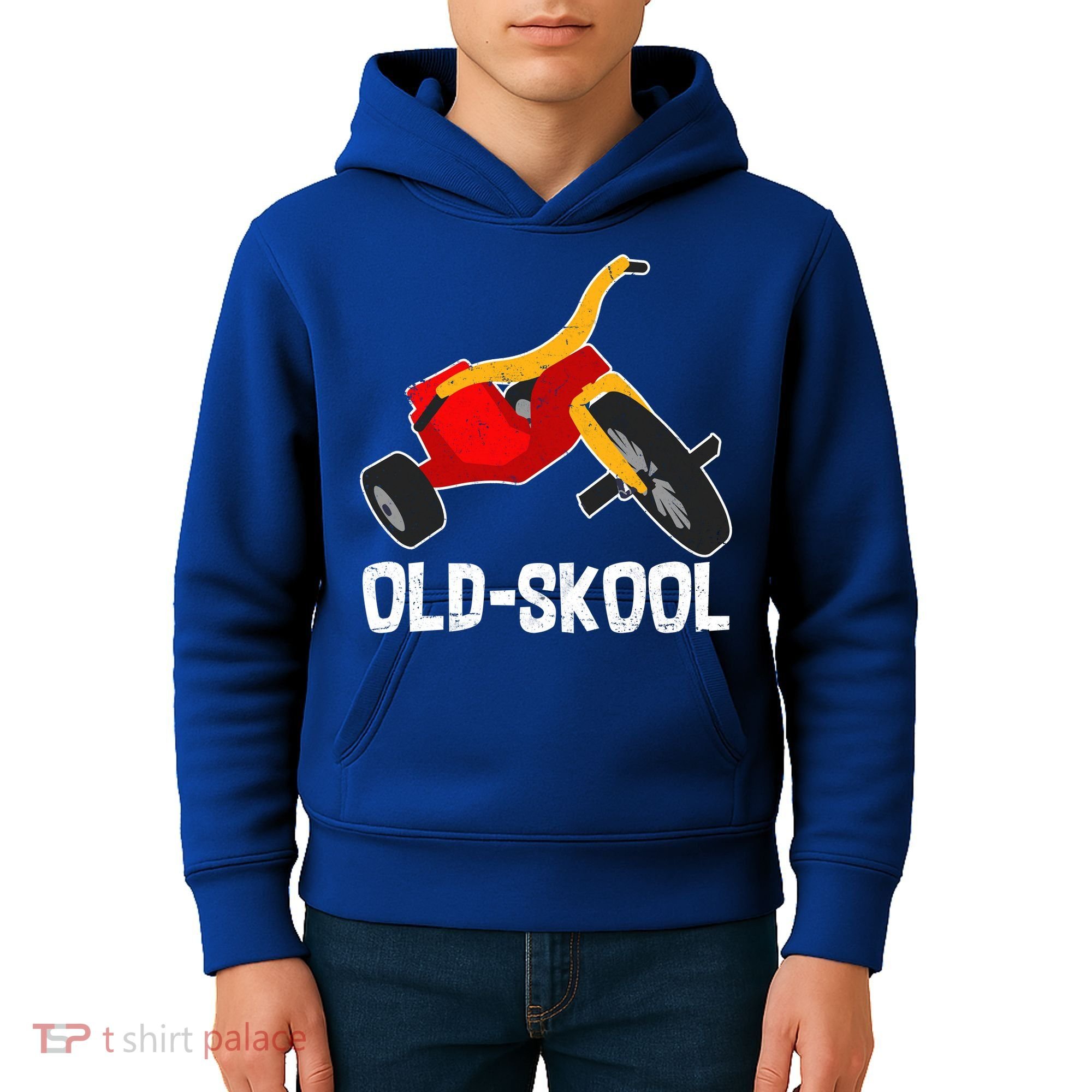 Old Skool Retro Tricycle Bike Trike Toys Kids Hoodie