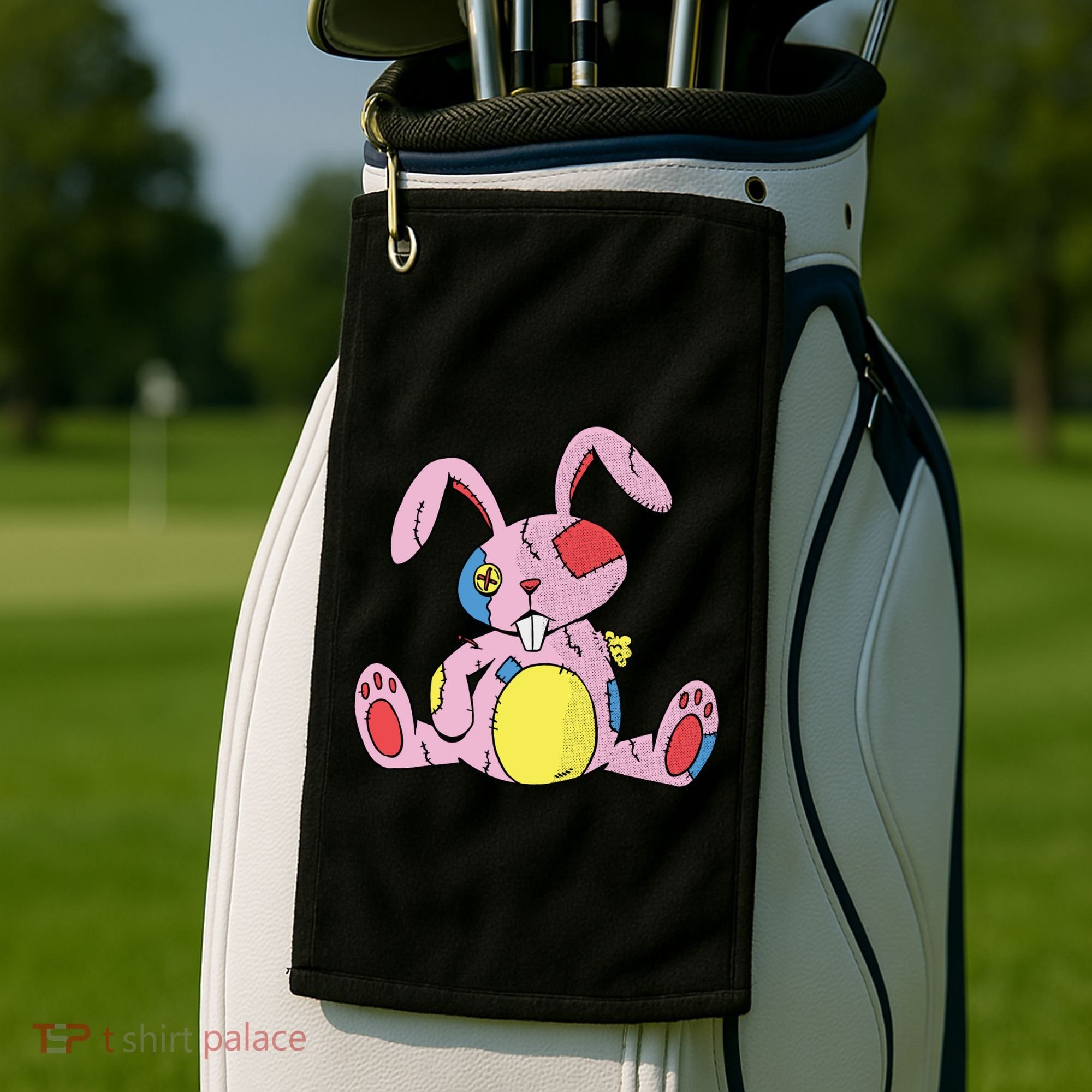 Old Stuffed Rabbit Golf Towel