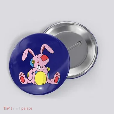Old Stuffed Rabbit Button