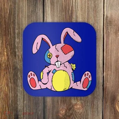 Old Stuffed Rabbit Coaster