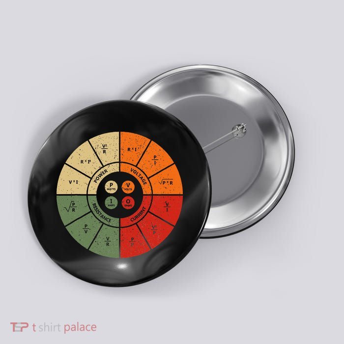 Engineering Button Ohms Law Diagram Electrical Electronics Engineer Button