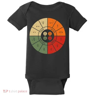 Ohms Law Diagram Electrical Electronics Engineer Baby Bodysuit