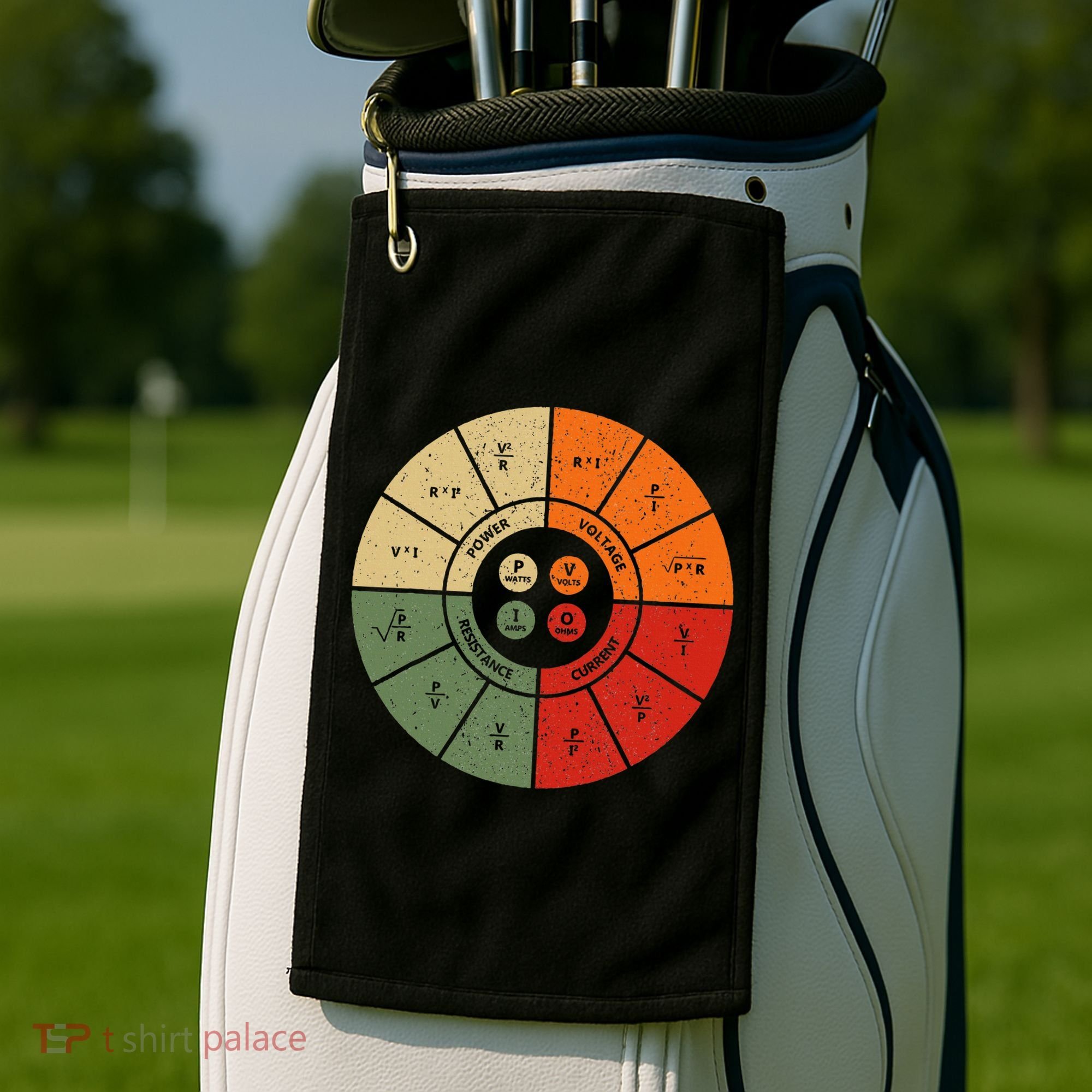Ohms Law Diagram Electrical Electronics Engineer Golf Towel