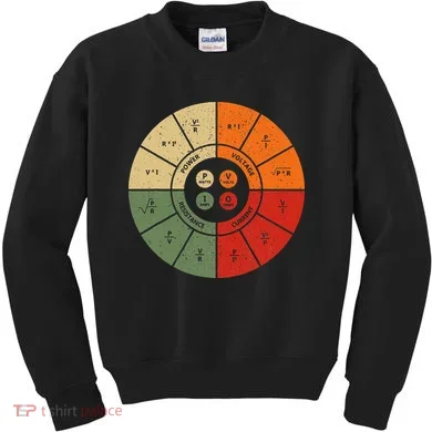 Ohms Law Diagram Electrical Electronics Engineer Kids Sweatshirt