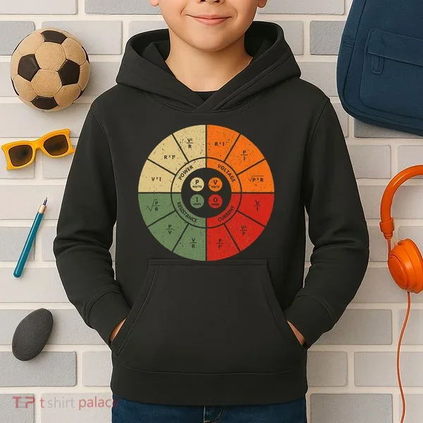 Ohms Law Diagram Electrical Electronics Engineer Kids Hoodie