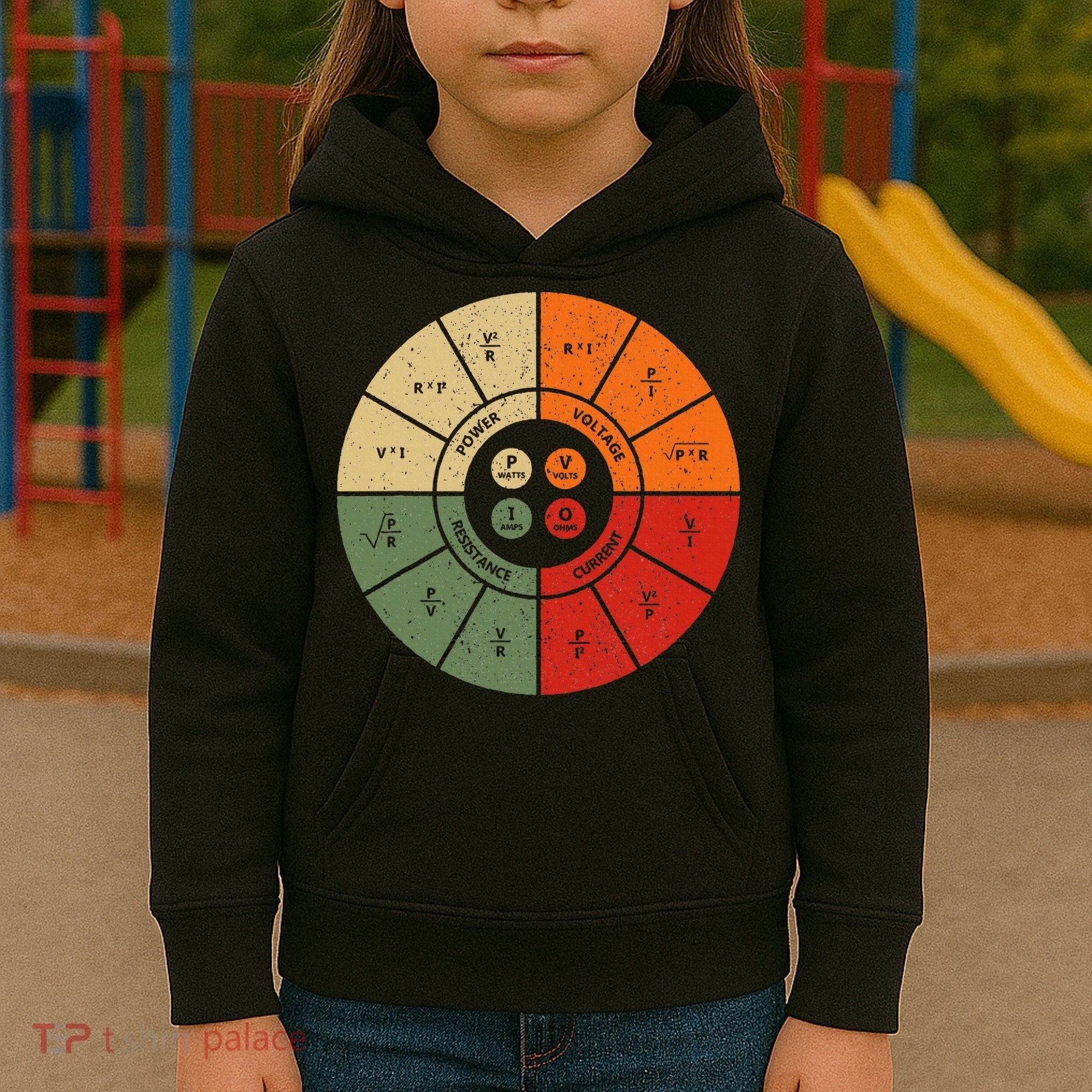 Ohms Law Diagram Electrical Electronics Engineer Kids Hoodie
