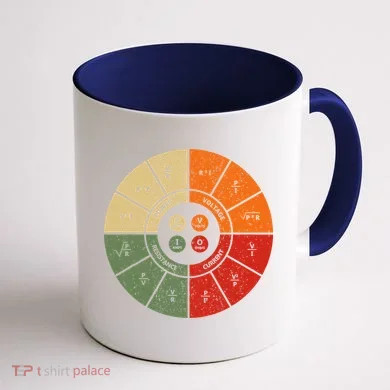 Ohms Law Diagram Electrical Electronics Engineer Coffee Mug back