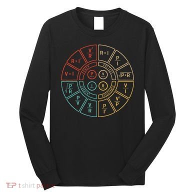 Ohms Law Diagram For Electrical Engineer Long Sleeve Shirt