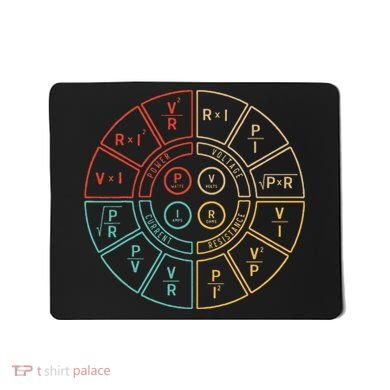 Ohms Law Diagram For Electrical Engineer Mousepad