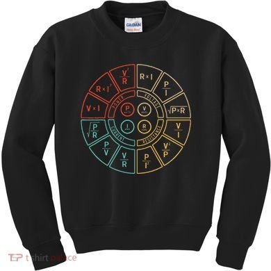 Ohms Law Diagram For Electrical Engineer Kids Sweatshirt