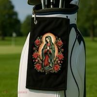 Our Lady De Guadalupe Sant Mary For Christians Catholics Golf Towel thumb 2