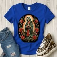 Our Lady De Guadalupe Sant Mary For Christians Catholics Women's T-Shirt thumb 3