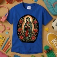 Our Lady De Guadalupe Sant Mary For Christians Catholics Kids T-Shirt thumb 3
