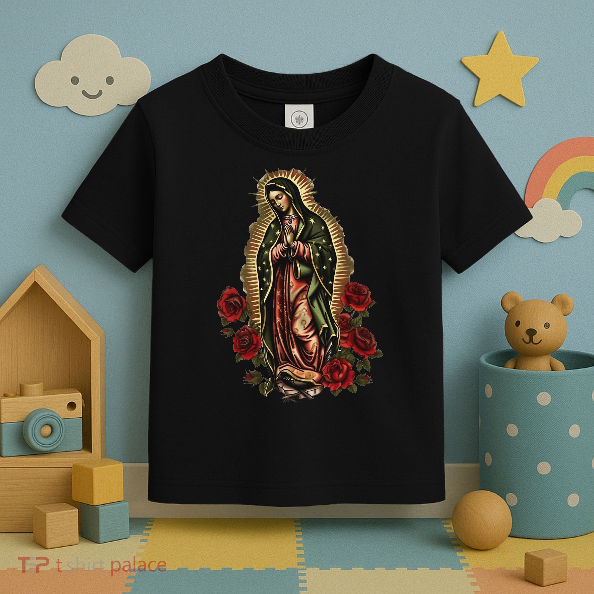 Our Lady De Guadalupe Sant Mary For Christians, Catholics Toddler T-Shirt