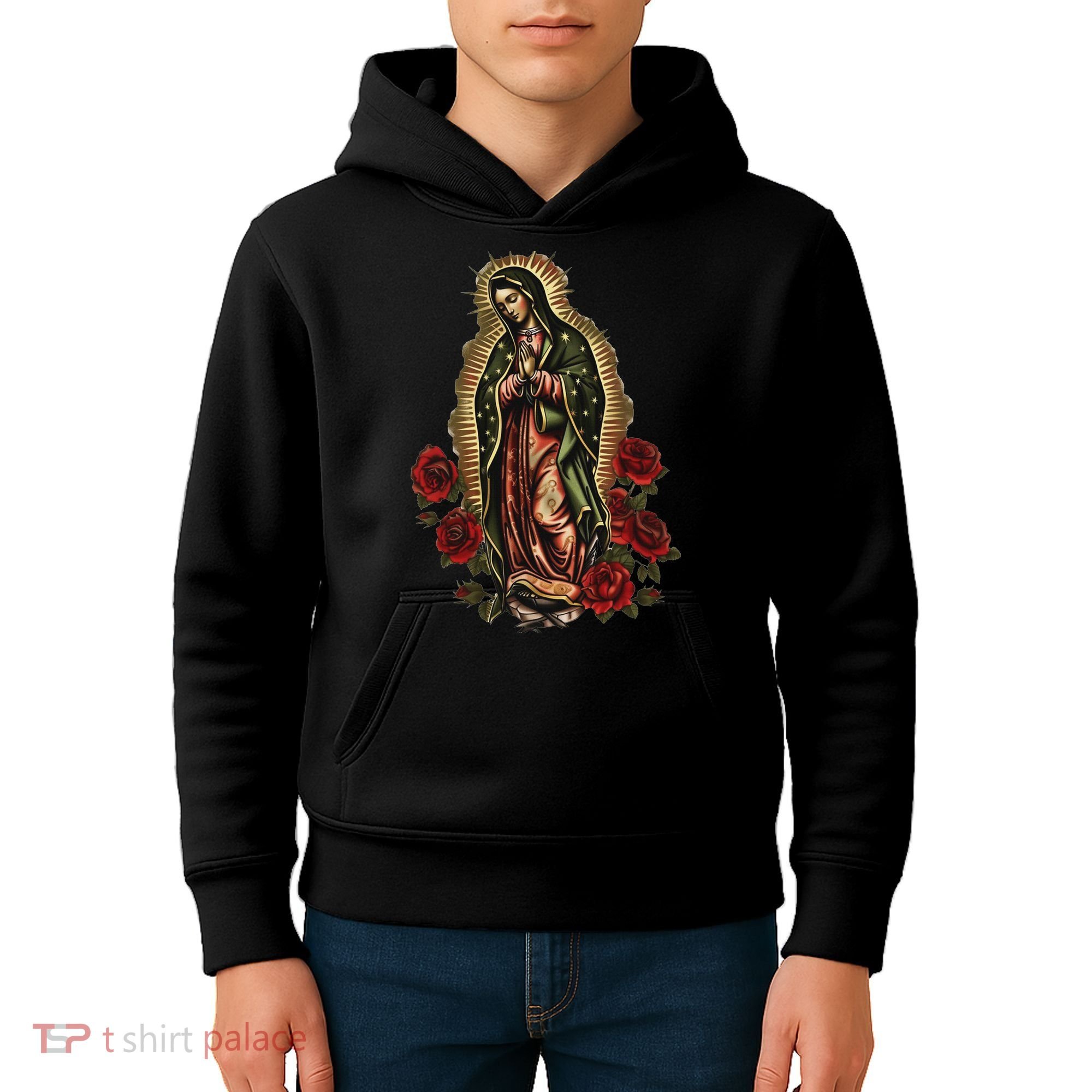 Our Lady De Guadalupe Sant Mary For Christians, Catholics Kids Hoodie