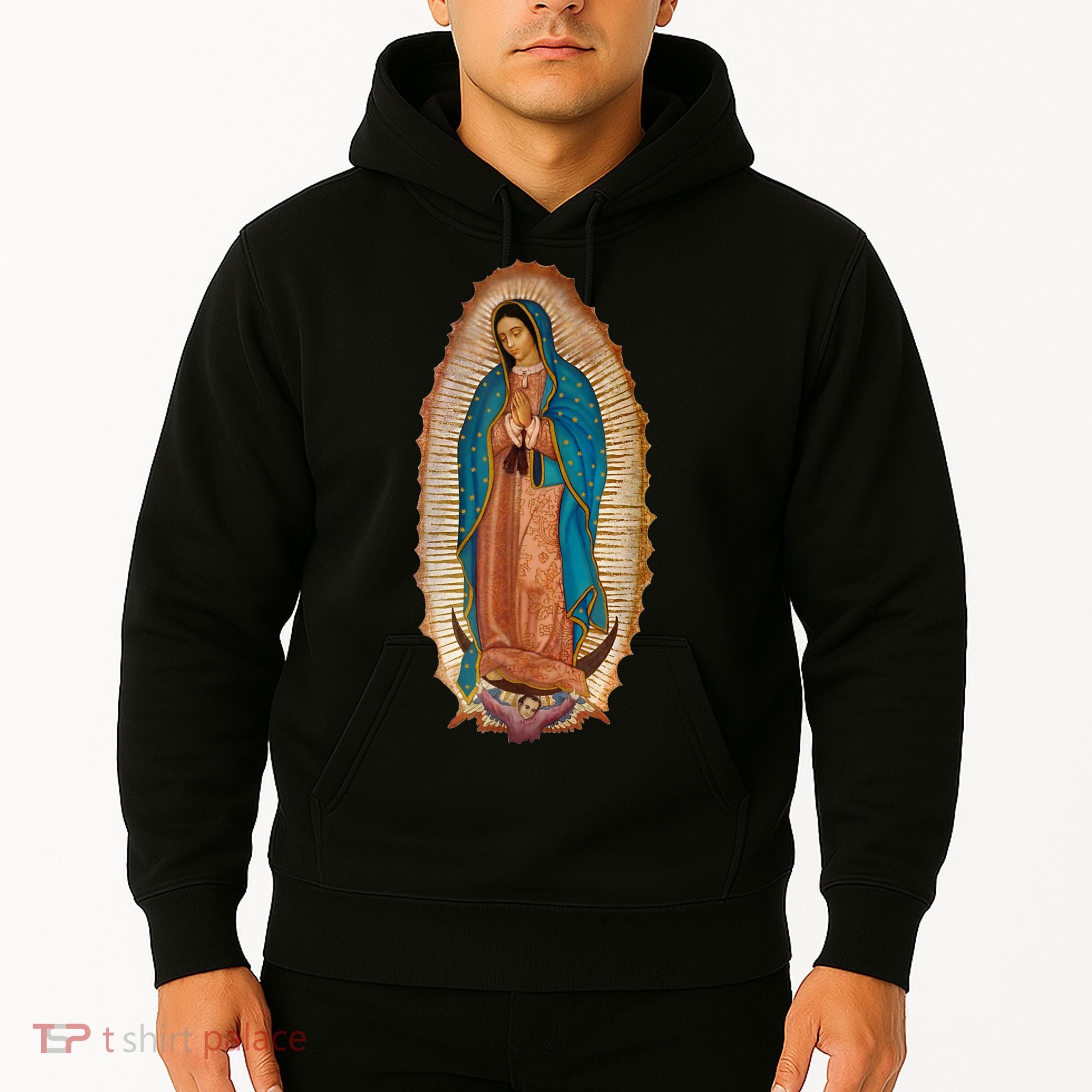 Our Lady De Guadalupe Sant Mary For Christians Catholics Hoodie