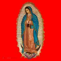 Our Lady De Guadalupe Sant Mary For Christians Catholics Santa Hat thumb 1