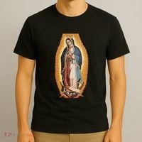 Our Lady De Guadalupe Mary Mother Of God Christian Catholics Rosary T-Shirt thumb 3