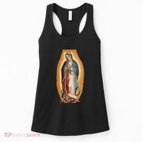 Our Lady De Guadalupe Mary Mother Of God Christian Catholics Rosary Women's Tank Top thumb 0