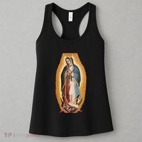 Our Lady De Guadalupe Mary Mother Of God Christian Catholics Rosary Women's Tank Top thumb 3