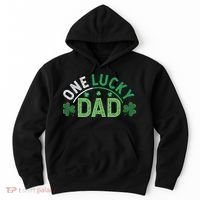 One Lucky Dad Shamrock Papa Irish Saint Patricks Day Daddy Hoodie thumb 0