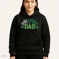 One Lucky Dad Shamrock Papa Irish Saint Patricks Day Daddy Hoodie thumb 5