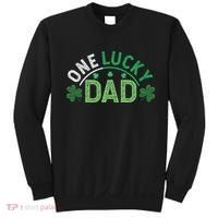 One Lucky Dad Shamrock Papa Irish Saint Patricks Day Daddy Sweatshirt thumb 0